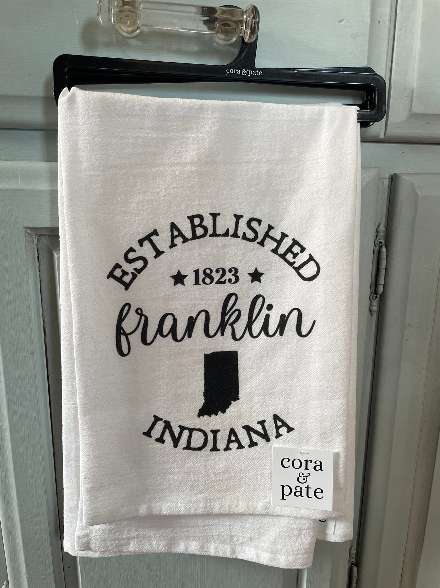 "Established in 1823- Franklin, IN" Dish Towel