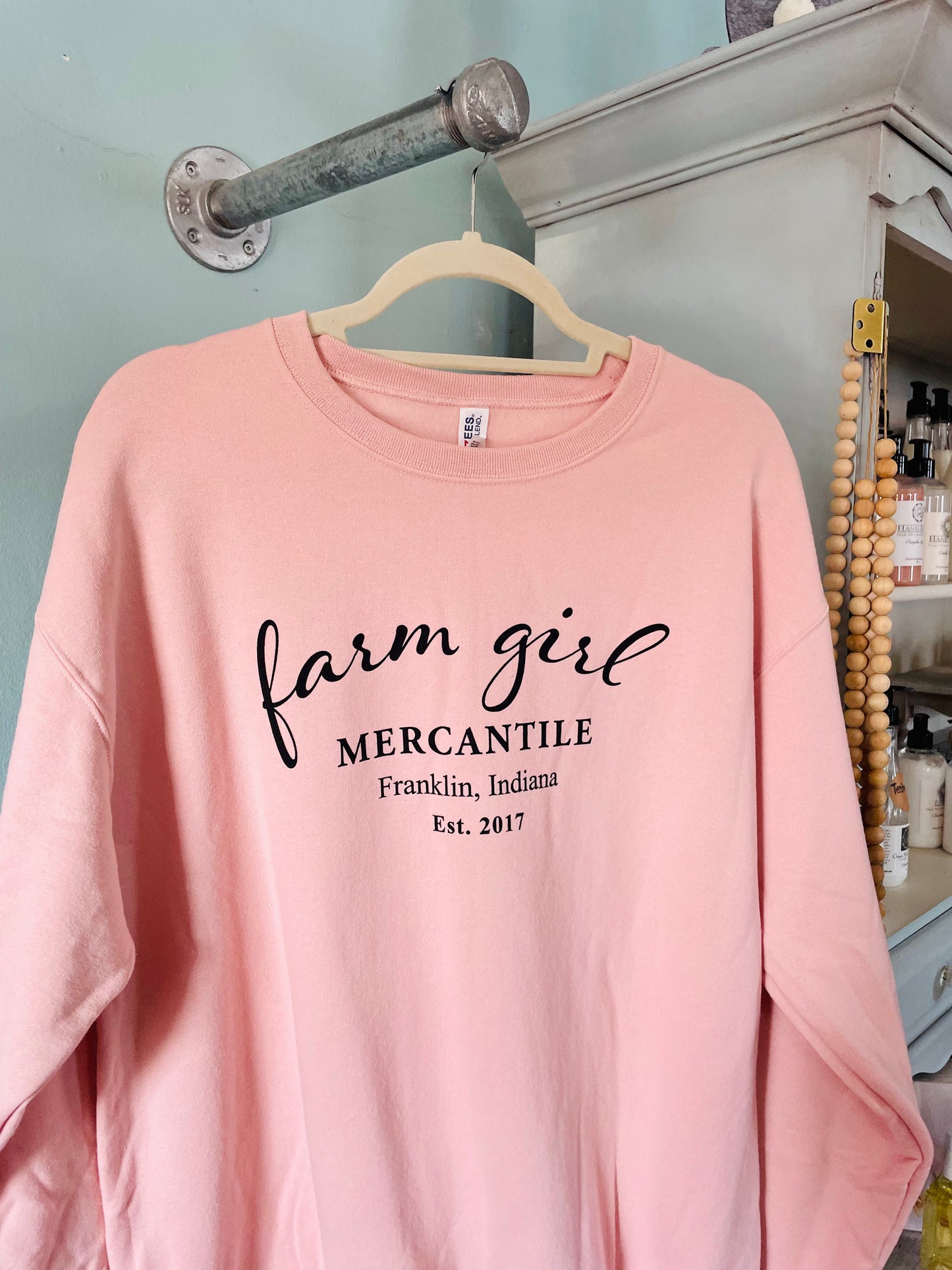 Farm Girl Mercantile Blush Pink Crewneck