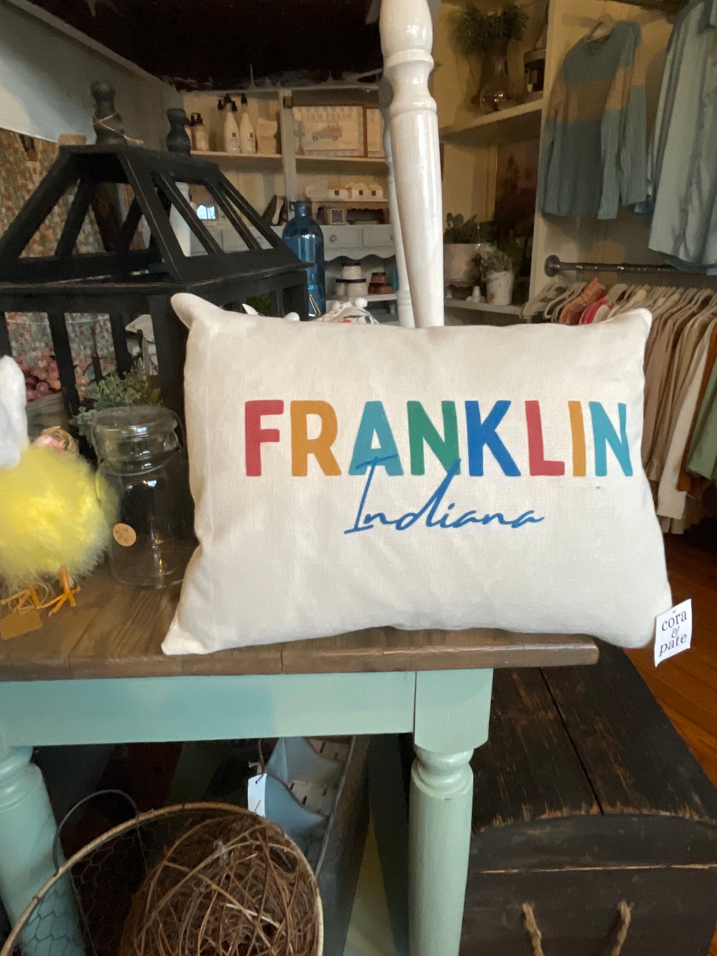 Multicolored Franklin, IN Pillow