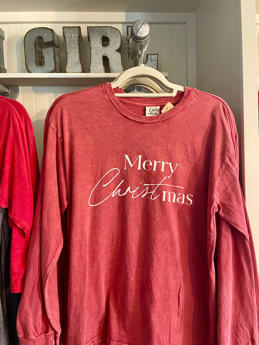 Merry Christmas - Long-Sleeve Holiday Shirt - The Oak Collective